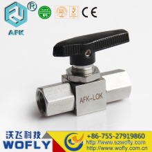 NPT Female connection acid resistance gas stainless steel mini 1/4" ball valve